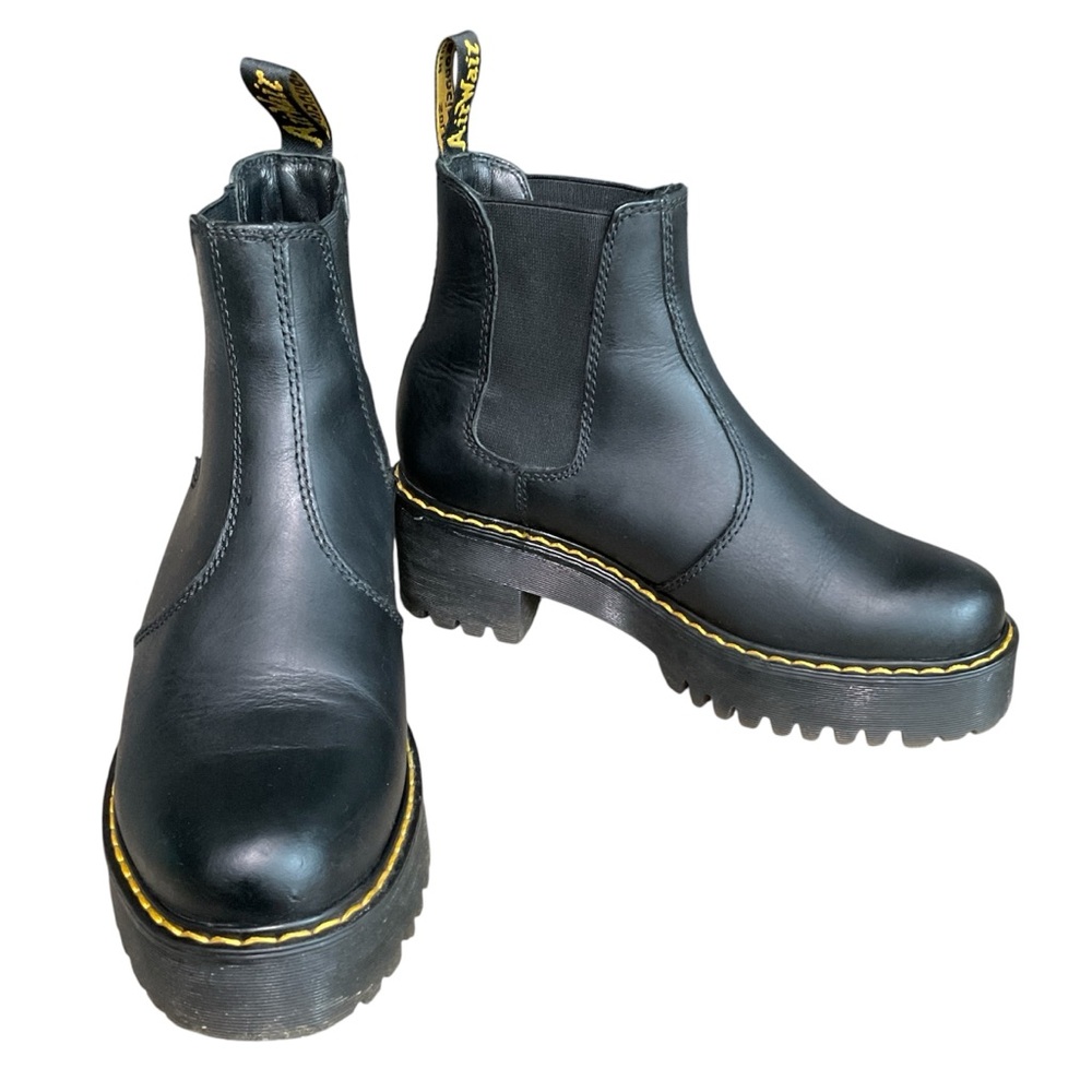 Dr Martens ROMETTY WYOMING LEATHER PLATFORM CHELSEA BOOTS size 7